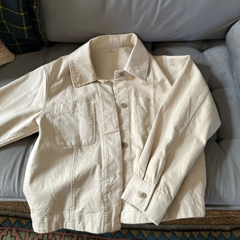 Muji Cream Button-Up Jacket
